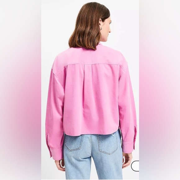 LOFT Cotton Corduroy Modern Pocket Shirt - Picture 2 of 2